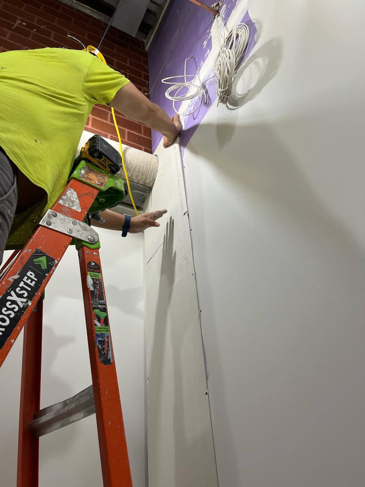 Metal wall and drywall repair at the Portsmouth animal hospital — photo 4